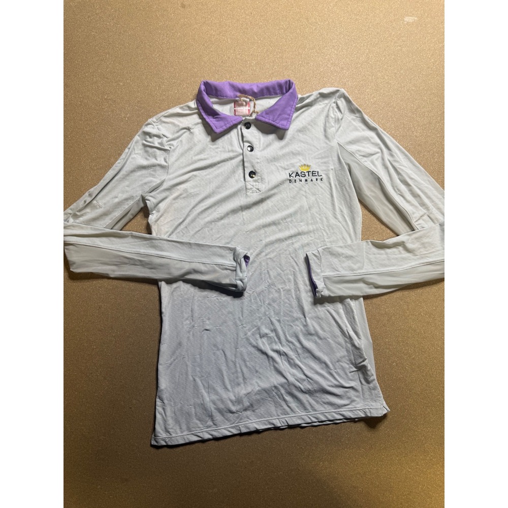Kastel Denmark Women's Golf Polo Shirt Long Sleeve Athletic Top Purple size XS
